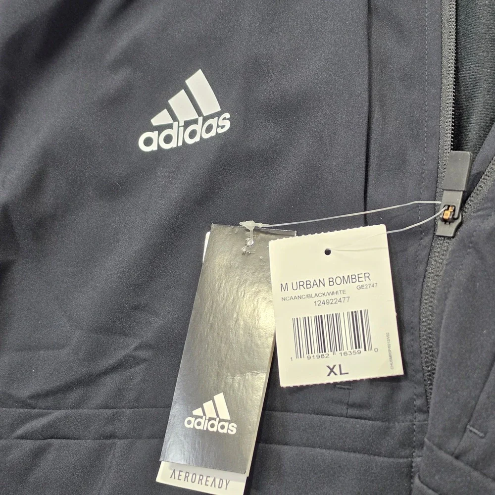 Adidas Urban Bomber Jacket Mens XL Black NWT NC State Wolfpack Aeroready